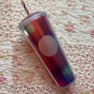 Rainbow Starbucks Tumbler Venti Cup
